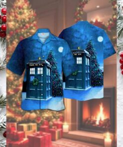 octor Who themed Christmas Hawaiian shirt