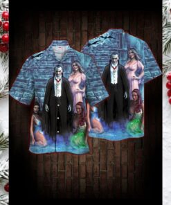 vampire themed Hawaiian shirt
