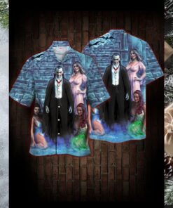 vampire themed Hawaiian shirt